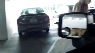 Stranded petite blonde rubbing her little box