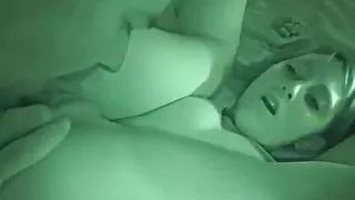 Small-Breasted Big-Booty Grl Fucks Old Man In Front Of Fire