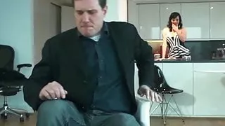 Chubby british housewife fucked in kitchen