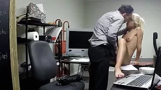 Petite pounded waitress babe fucked hard in office