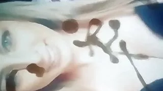 Hot Cumming Tribute to this Blonde Babe Lovely Cute Face