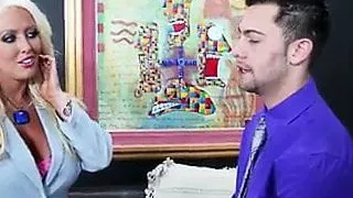 Blonde stepmom Alura Jenson gets large tits fucked