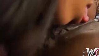 WCP Club Disobedient little black slut eating pussy