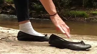 Red wam ballet flats, noise PREVIEW