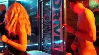 Horny party sluts  gets masturbating in public