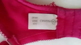 cumming on 2 big cup bras