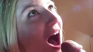 Amateur Huge Cumshot in Slowmotion
