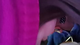 Girlfriend in red,pink head