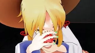 MMD - Suwako POV Blowjob.