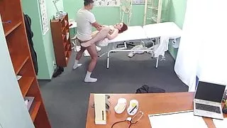 FakeHospital Sexy redhead surprises doctor with whats inside