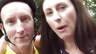 Classy british milf jizzed on after atm fun