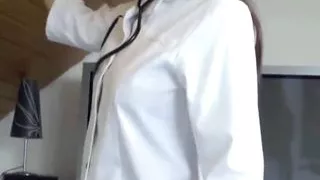 German Milf Nurse give sensual Handjob to young patient