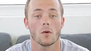Blue eyed stud Chad fucks on porn casting audition