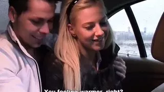 Bitch STOP - Smoking hot blonde in car action