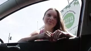 Hungarian hitchhiking teens outdoor pov fuck