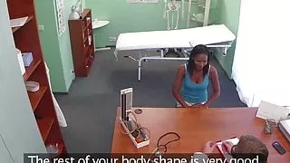 Eurobabe eats uniformed nurse pussy