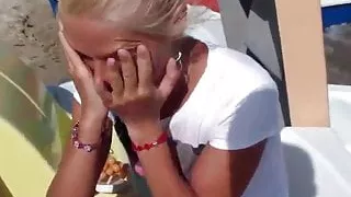 Man fucking his cute amateur girlfriend among sunflowers