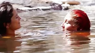 Girls Out West - Aussie lesbian babes outdoor rimjobs