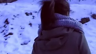 Real facial for a sexy snowboard babe scene 3