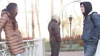 Steamy pick up fucking to get warm scene 1