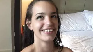 Look at her face after swallowing cum