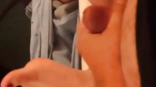 Amateur stripper footjob large cum