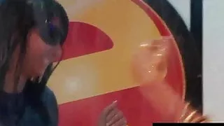 Unique party chicks fucking in the club