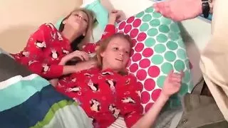 Double teen POV handjob