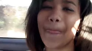 ThisGirlSucks - Ebony Teen Sucks Cock In The Car