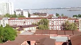 BJ on the roof. Volga river.)))