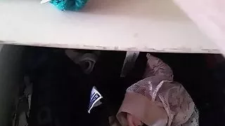 Wanking with Roommates Panties