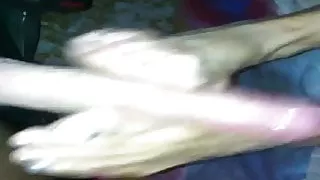 Sexy mature blow job and foot job