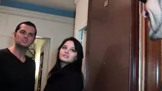 Amateur busty french babe banged hard in threeway