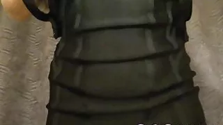 Lelu Love-Black Dress Upskirt And Striptease