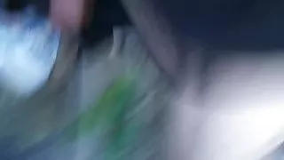 Cumshot on wife's soles outside as we almost get caught