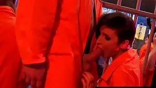 Slutty chicks suck cocks at a fuck party