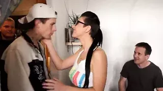 Busty Czech Girl Enjoys her First GangBang