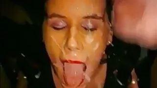 cumdoll gets drowned in facials