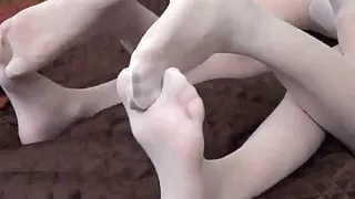 Catherine & alexis kissing