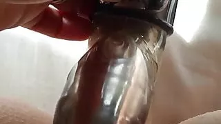Dirty Slut Fucks Dildo