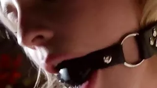 Lezdom Krissy Lynn dominating cute latex sub