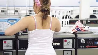 ExxxtraSmall - Petite Teen Fucked in Laundromat
