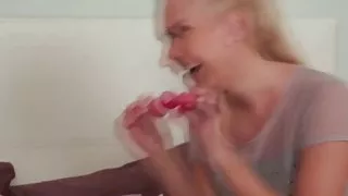 Lesbian babes toying each others juicy box