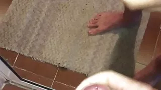 Cumming on the mirror
