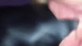 Using strap-on on wife up close