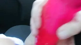 masterbating with my pink and purplle dildos