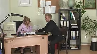 He fucks naughty mature office woman