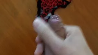 cumming on not my sisters little thong