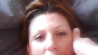 Great handjob leading to facial cumblast