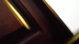 Pumping cock sucking dildo and fucking self in the ass